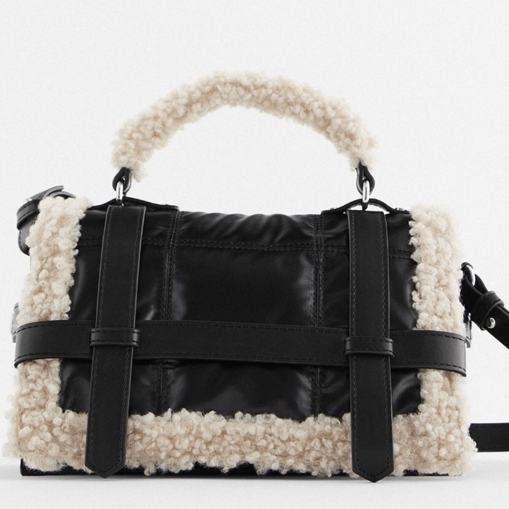 Zara Sherpa trimmed City Bag *sold out*